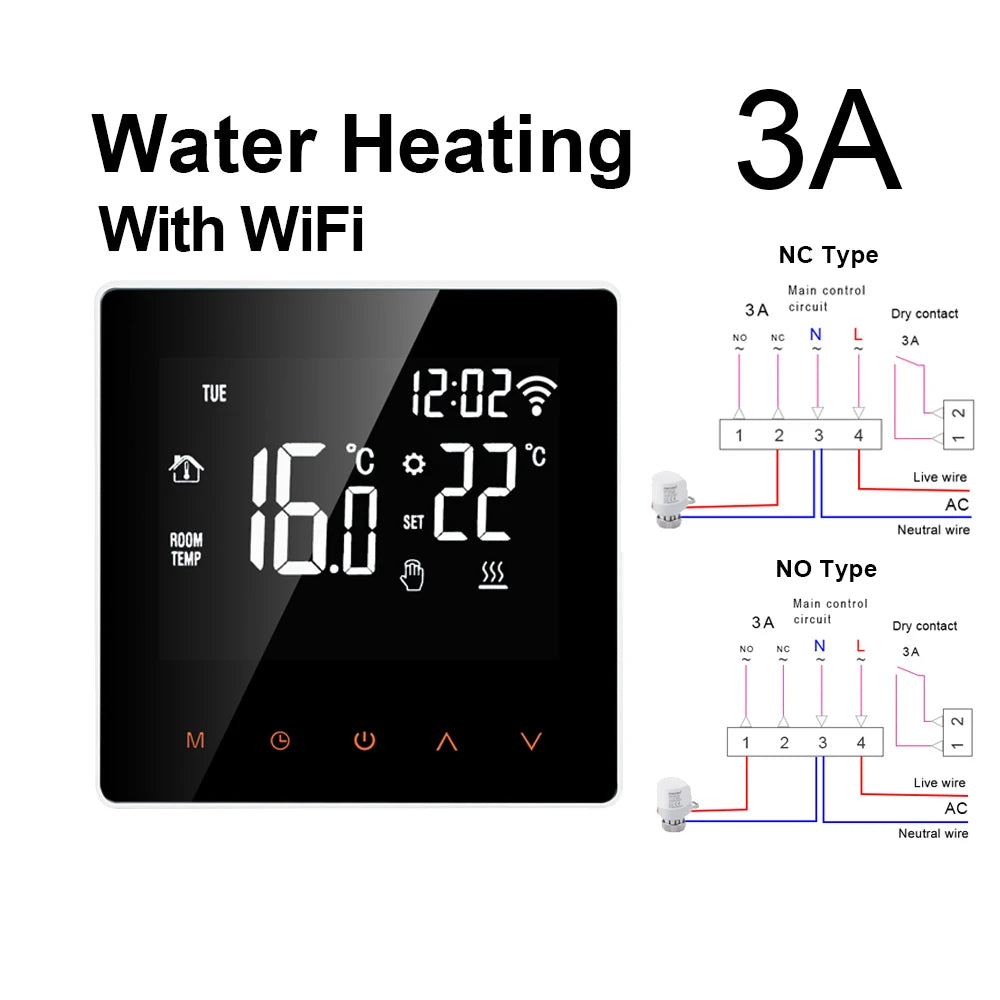 AVATTO WiFi Smart Thermostat Electric Heating Water Gas Boiler Temperature Remote Controller Work with Tuya,Alexa,Google Home