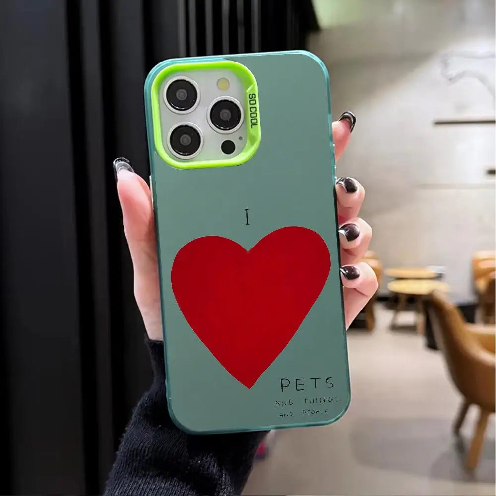 Artist D-David S-Shrigley Phone Case For iPhone 17 16 15 14 13 12 11 Pro Max Matte Laser Aurora Phone Case Shockproof Cover