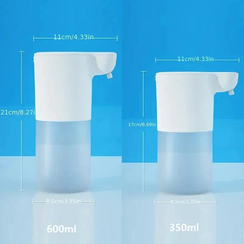 1pc 350/600ML Rechargeable Automatic Foam Soap Dispenser Touchless Handsfree Dispenser IPX5 Waterproof 4 Level Adjustable Volume