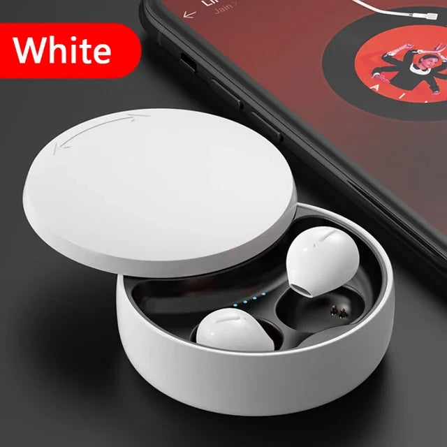 HaaYot New Super Mini Bluetooth Headset Invisible Earbuds Wireless Headphones TWS Buds Earphones for Office Sports Travel Music