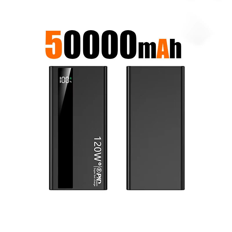 200000mAh Large Capacity PowerBank 120W Super Fast Charging Portable External Battery Powerbank For Iphone Samsung Xiaomi ﻿