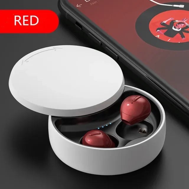 HaaYot New Super Mini Bluetooth Headset Invisible Earbuds Wireless Headphones TWS Buds Earphones for Office Sports Travel Music