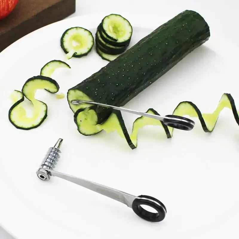 Spiral Slicer Twister Blade Cucumber Curler Salad Twister for Cutting Cucumber Rolls Carrot  Home Kitchen Vegetable Cutter Tool