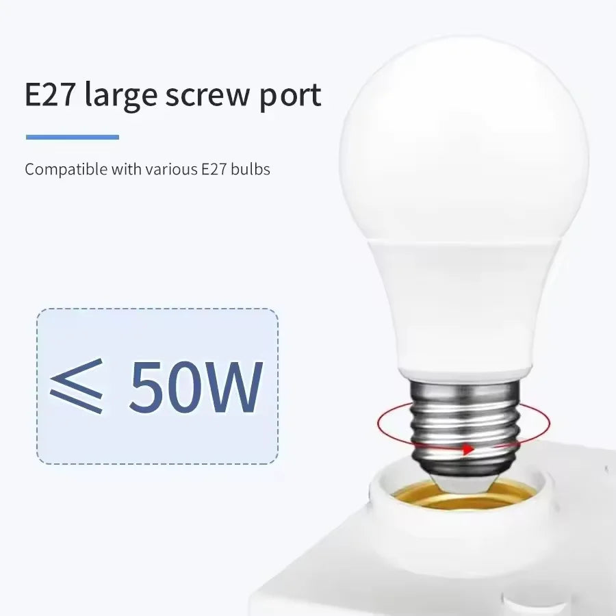 Smart 110-240V PIR Induction Infrared Motion Sensor E27 LED Lamp Base Holder With Light Control Switch Bulb Socket Adapter