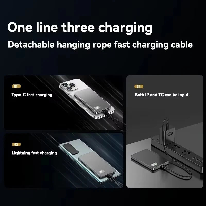 500000mAh Wireless Magnetic Power Bank Fast Charging PD22.5W External Battery Portable for Magsafe for iPhone17 Samsung Xiaomi
