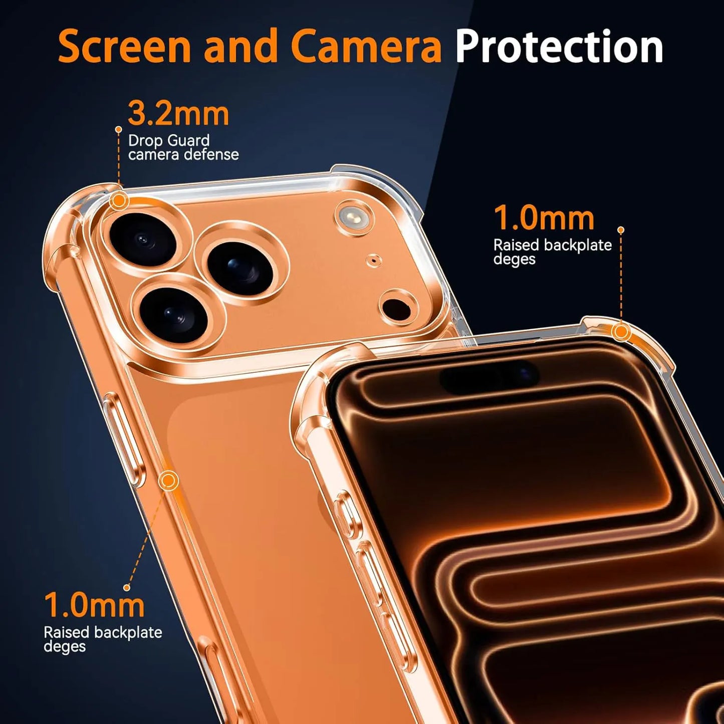 Shockproof Soft Corners Clear Phone Case For iPhone 17 Air 16 14 12 13 Mini 11 15 Pro Max XR XS X 7 8 Plus Protector Back Cover