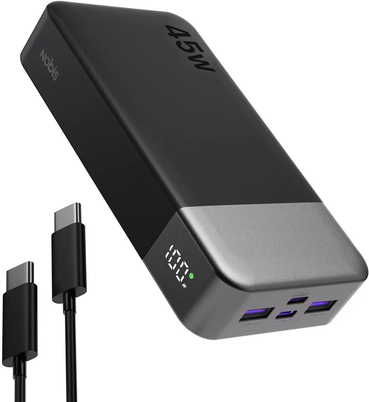 NOBIS Power Bank 20000Mah 45W USB C Charger Phone Portable Battery Pack Travel Flying