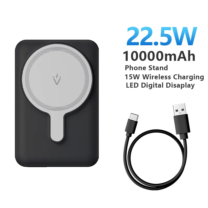Vention 10000mAh Power Bank Magnetic Portable PD 22.5W Wireless Fast Charging Mini PowerBank for iPhone 15 Pro Max 14 13 12