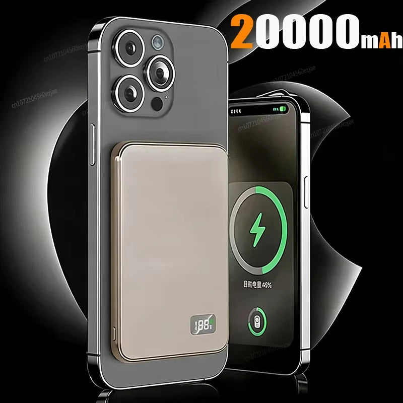 500000mAh Wireless Magnetic Power Bank Fast Charging PD22.5W External Battery Portable for Magsafe for iPhone17 Samsung Xiaomi