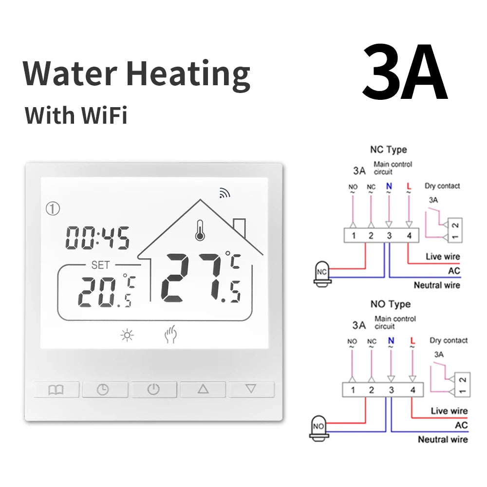 Tuya WiFi Smart Thermostat Water/Gas Boiler Electric Floor Water Heating Temperature Controller APP voice control Goole Home