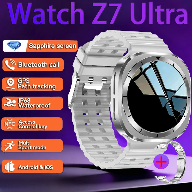 2025 New Watch 7 Ultra Smart Watch Men 3D Display Sport SmartWatch GPS NFC Compass Blood oxygen Smartwatch Women For Android IOS