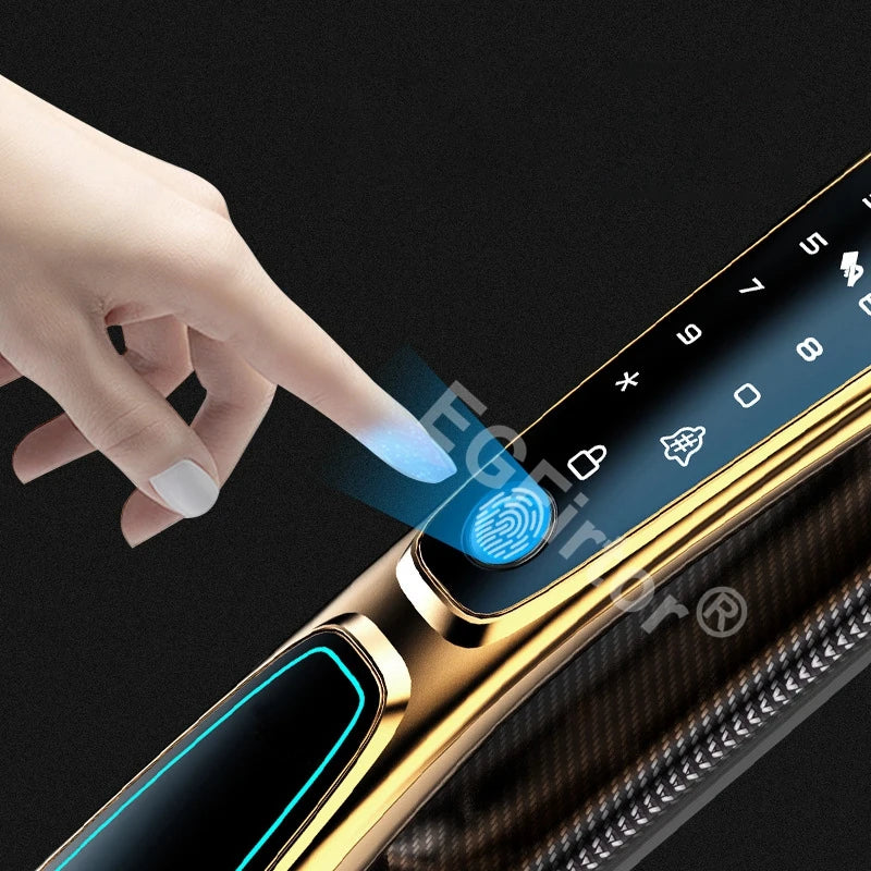 3D Face Recognition Cat Eye Fingerprint Wifi Smart Door Lock Password IC Card APP Control Key Backup Unlock For Home Apartment