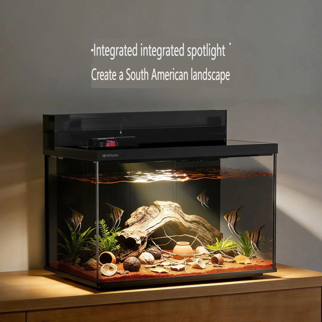 2026 Smart Desktop Fish Tank M1 Ultra 32L Remote Feeding Temperature Monitor Smart RGB Light System Aquarium Tank For MiHome APP