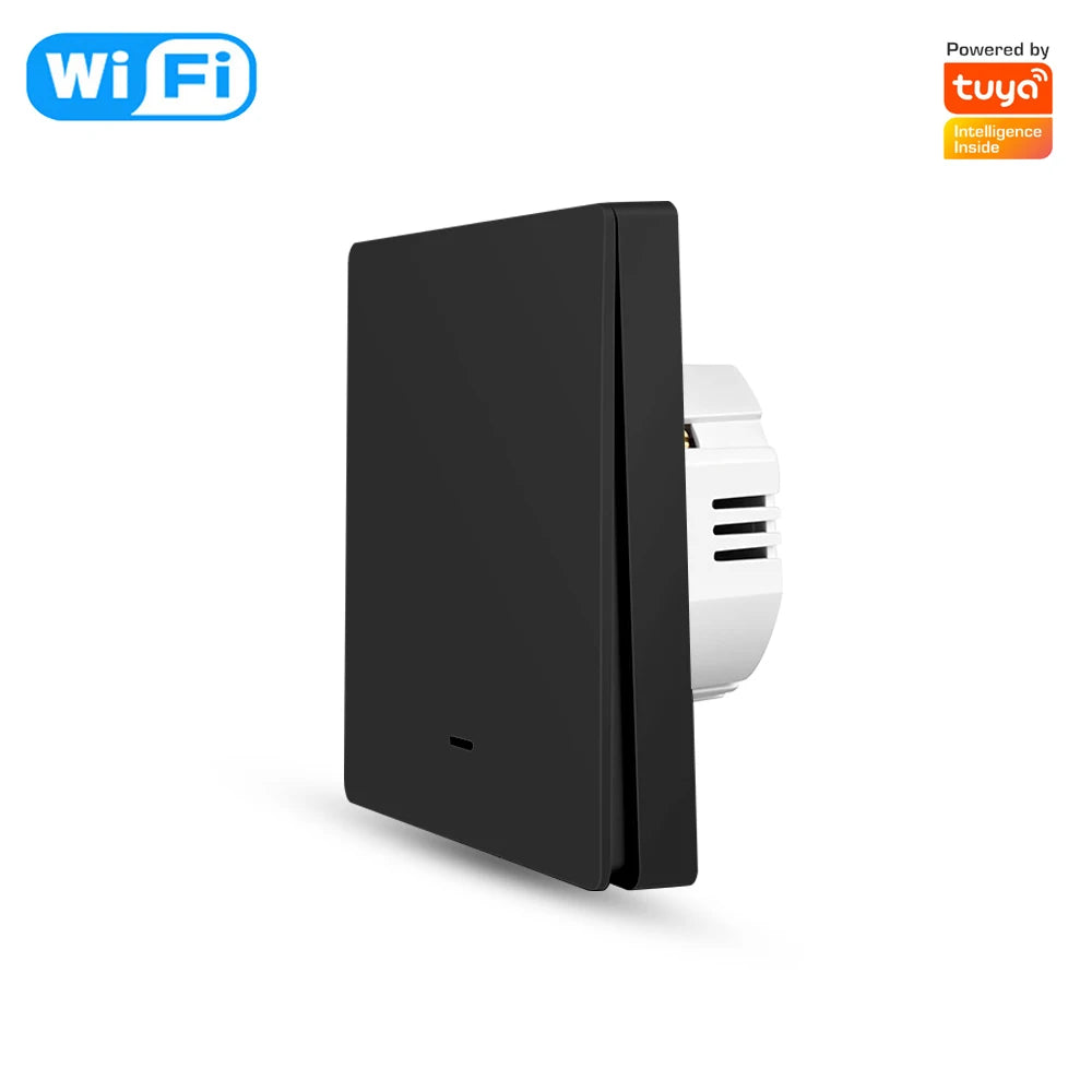 Tuya Smart Wall Light Switch Push Button Control No/With Neutral Wire APP Remote Timing  Support Alexa Google Home Yandex Alice