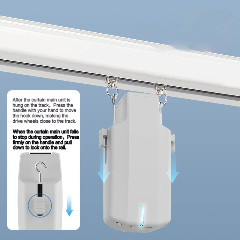 Curtain Control System Opener Smart Electric Curtain Robot Track Motor Remote Control Home Electric Drive Track Rod Automatic