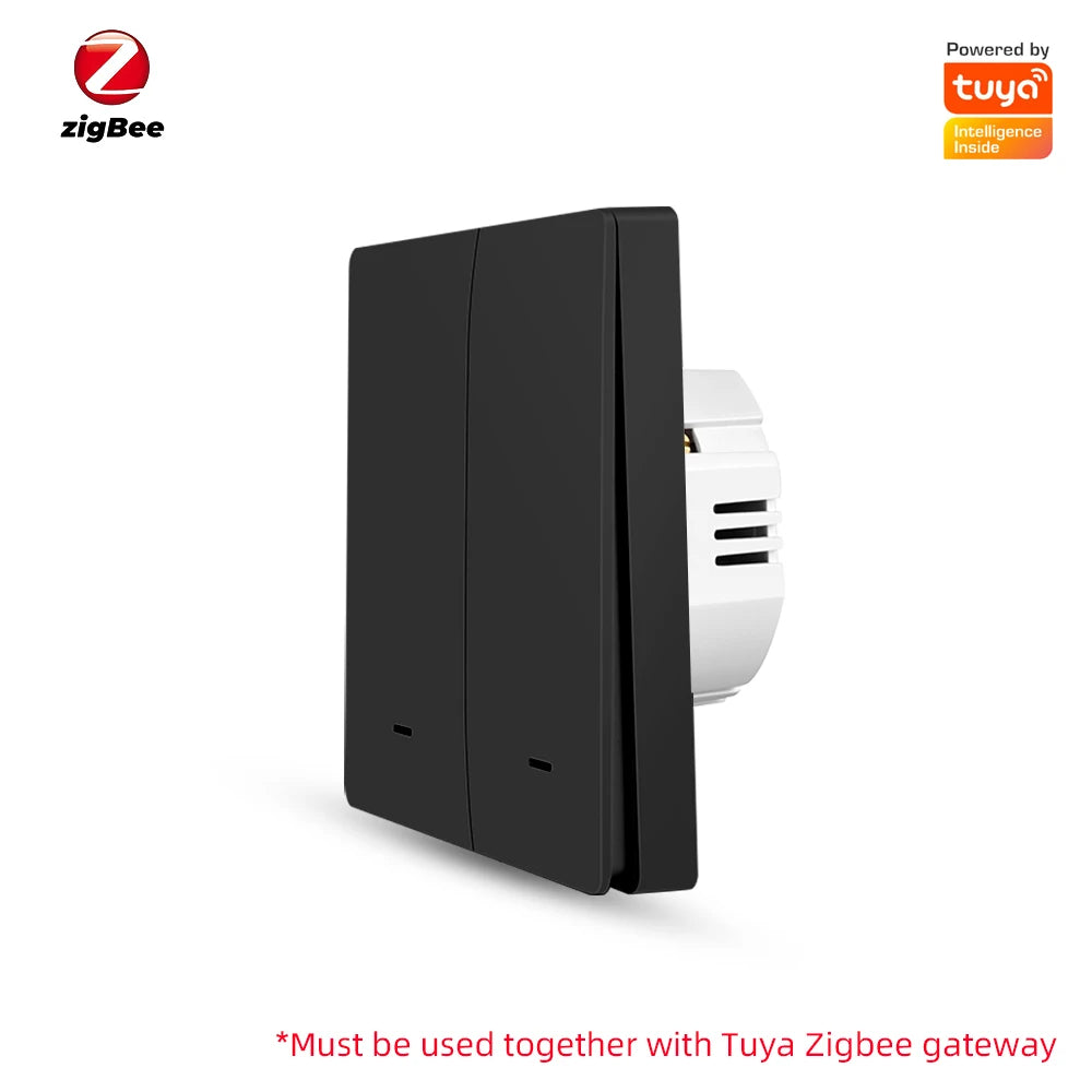 Tuya Smart Wall Light Switch Push Button Control No/With Neutral Wire APP Remote Timing  Support Alexa Google Home Yandex Alice