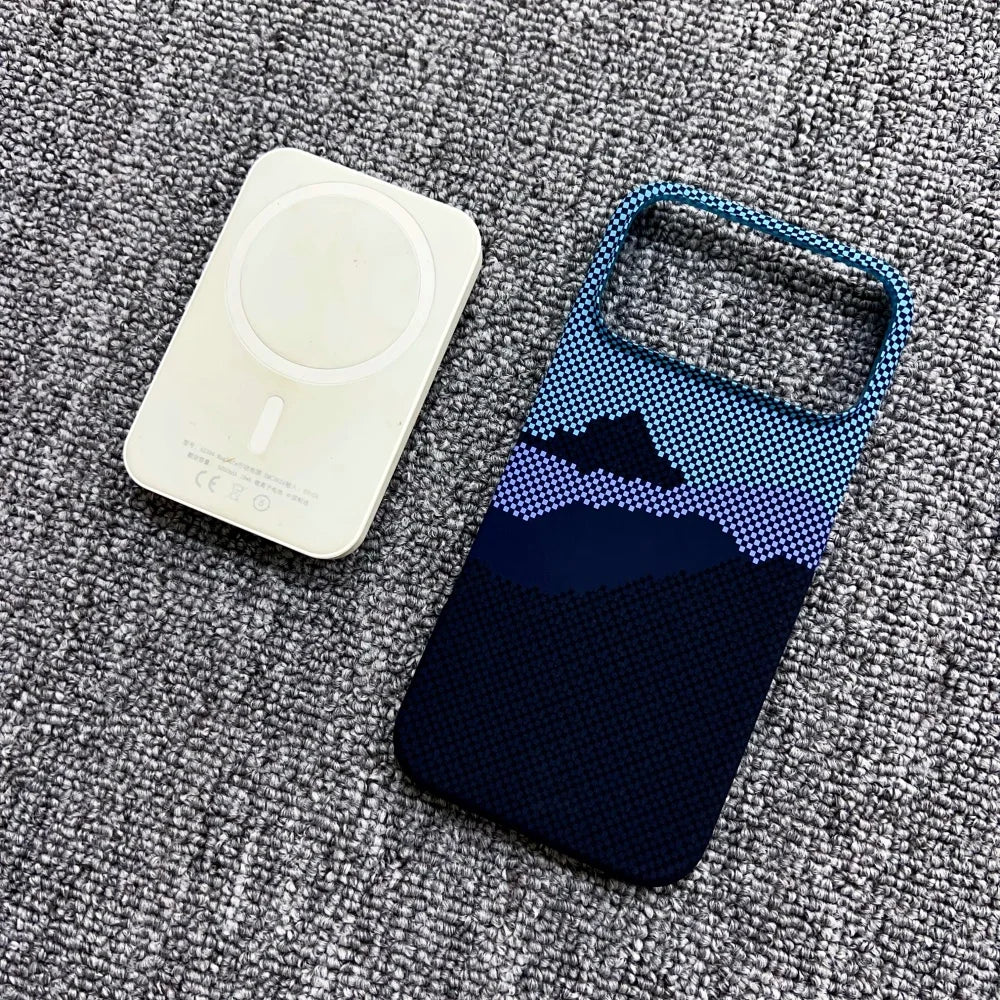 Ultra Slim Rugged Carbon Fibre Magnetic Case For iPhone 17 Air 16 15 14 13 12 Pro Max Plus Frameless Thin for Magsafe PC Cover