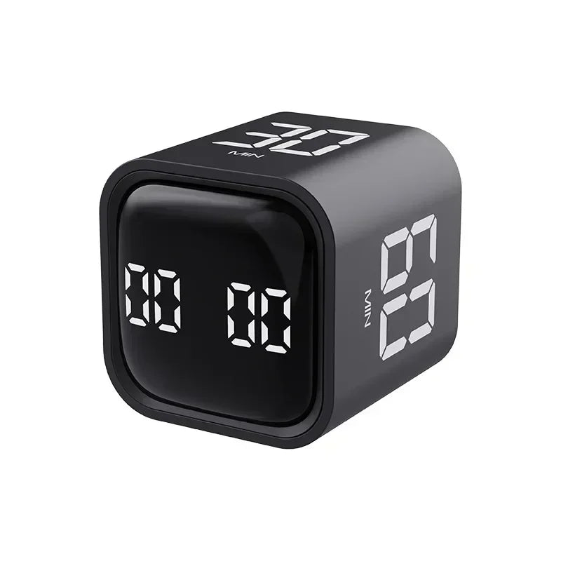 LED Display Productivity Cube Timer Gravity Sensor Flipping Preset Time Dual Modes Countdown Cooking Digital Timer Oven