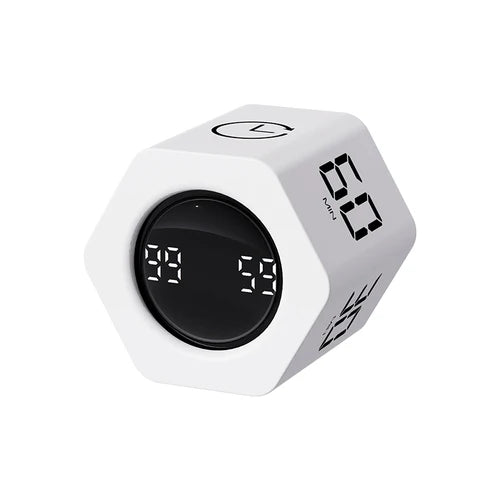 LED Display Productivity Cube Timer Gravity Sensor Flipping Preset Time Dual Modes Countdown Cooking Digital Timer Oven