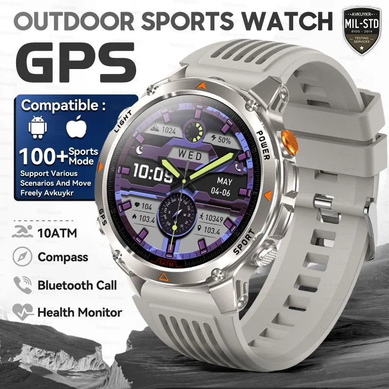 T-Rex 3 Pro Military Grade AGPS Smart Watch 10ATM Waterproof Dual-band GNSS Compass Altimeter AMOLED Swim Sports Smart Watch Men
