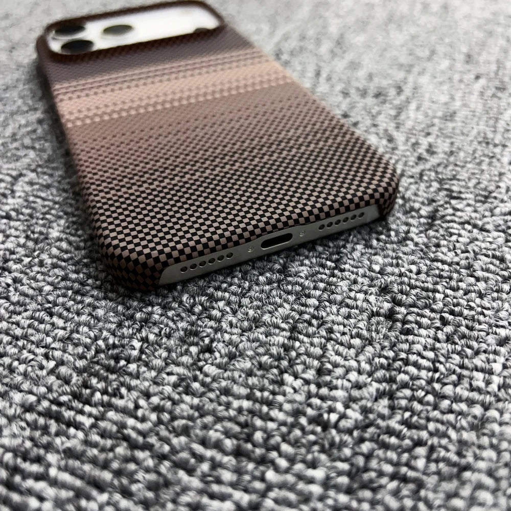 Ultra Slim Rugged Carbon Fibre Magnetic Case For iPhone 17 Air 16 15 14 13 12 Pro Max Plus Frameless Thin for Magsafe PC Cover
