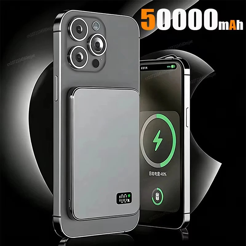 500000mAh Wireless Magnetic Power Bank Fast Charging PD22.5W External Battery Portable for Magsafe for iPhone17 Samsung Xiaomi