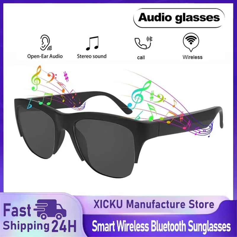 Smart Bluetooth V5.3 Sunglasses Outdoor Sports Headphones HIFI UV Protection Men Women
