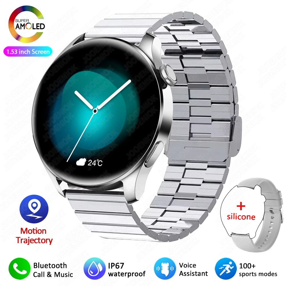 2026 New Smart Watch Men Full Touch Screen Heart Rate Health Monitor Sports Watches Bluetooth Call Smartwatch Man