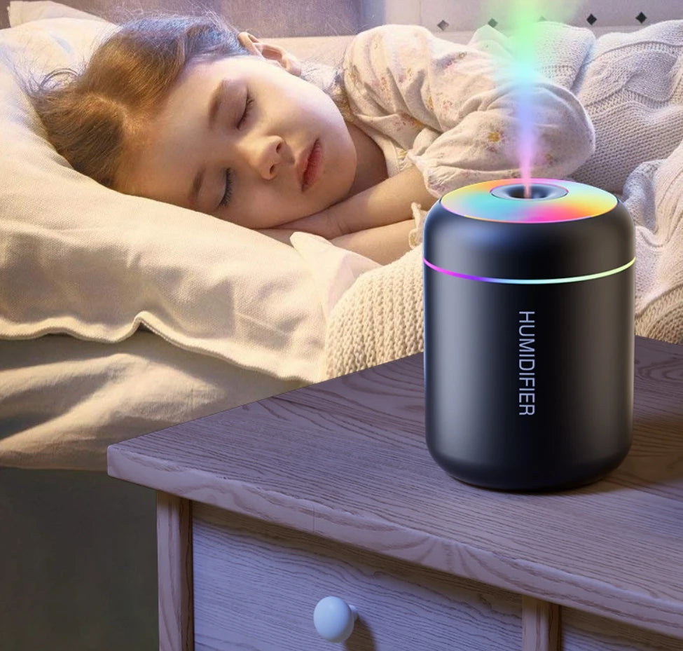 USB Air Humidifier LED Desktop Cool Mist Sprayer Aroma Diffuser Essential Oil Purifier for Home Bedroom