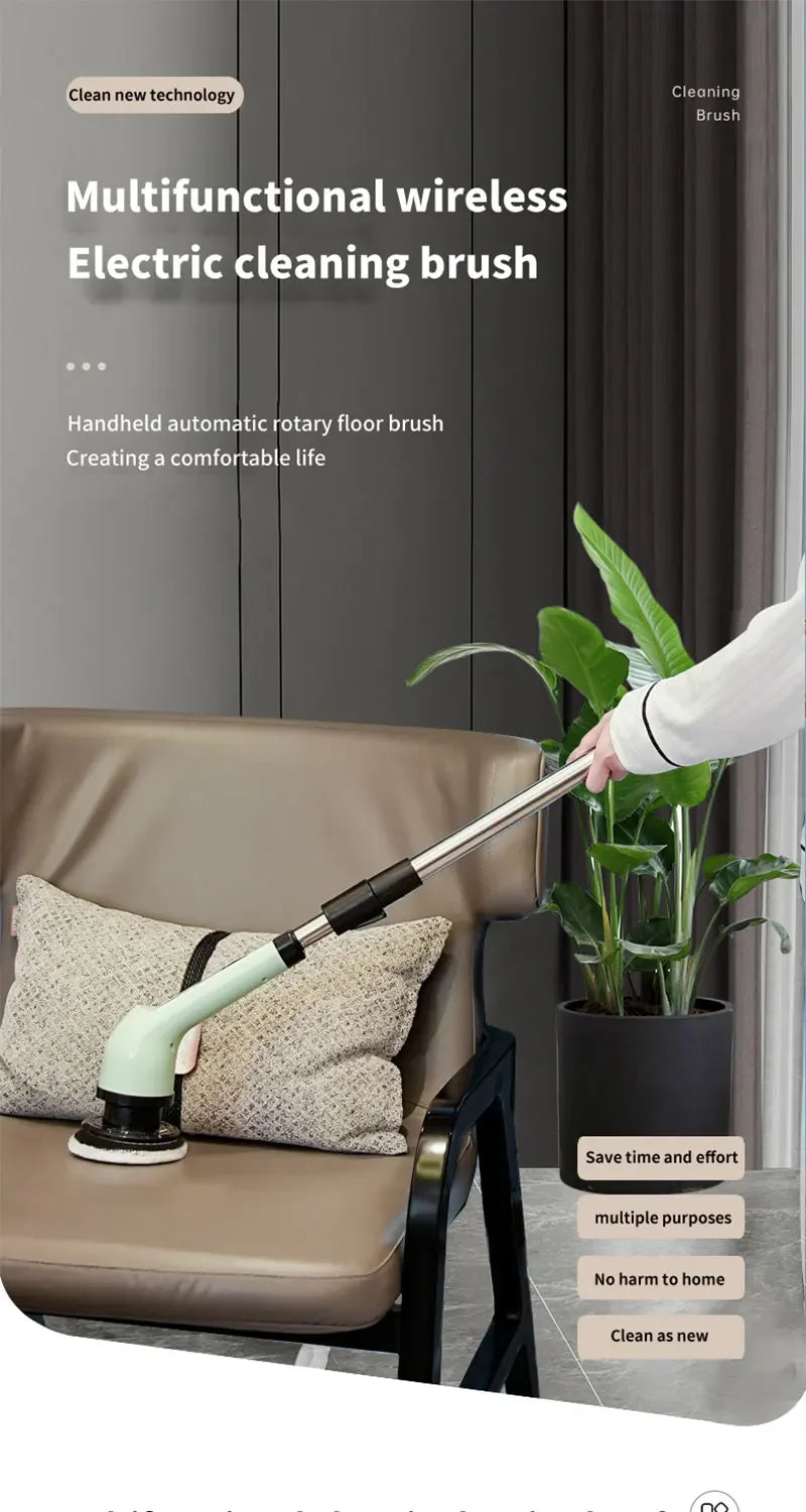 Multi-tool Multifunctional Electric Cleaning Brush, for Rotating Bathroom, Kitchen, Toilet & Automotive Cleaning.