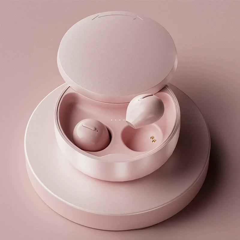 HaaYot New Super Mini Bluetooth Headset Invisible Earbuds Wireless Headphones TWS Buds Earphones for Office Sports Travel Music