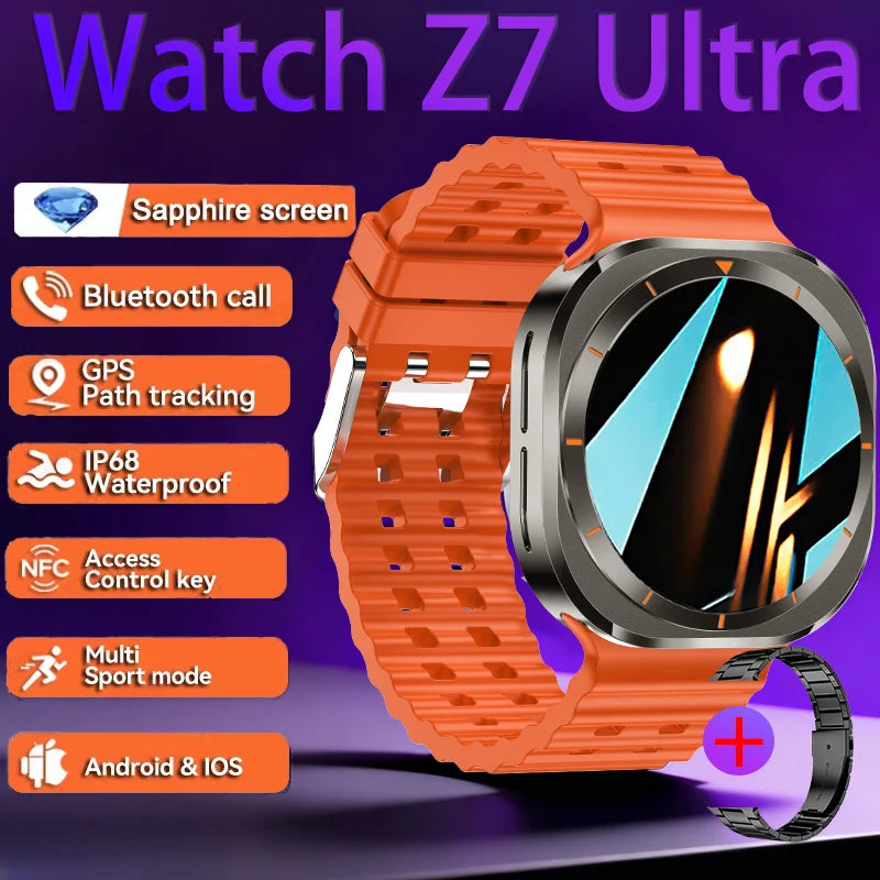 2025 New Watch 7 Ultra Smart Watch Men 3D Display Sport SmartWatch GPS NFC Compass Blood oxygen Smartwatch Women For Android IOS