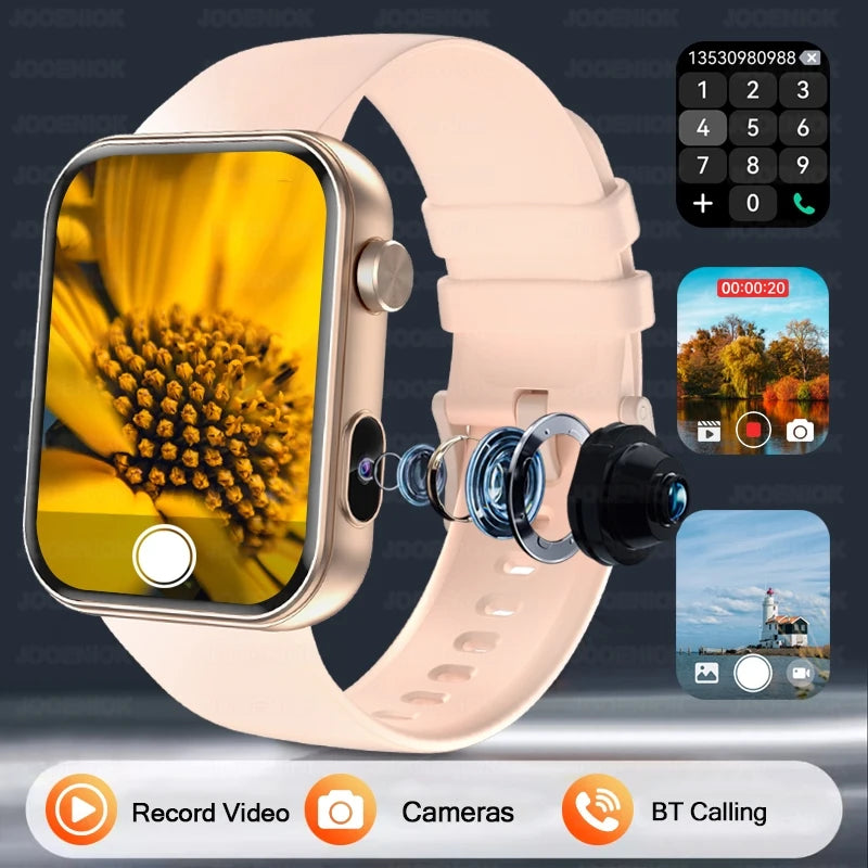 2025 New Camera Watches Bluetooth Call Video Player TWS Headset Music Watch Sports Smartwatch Women With HD Camera