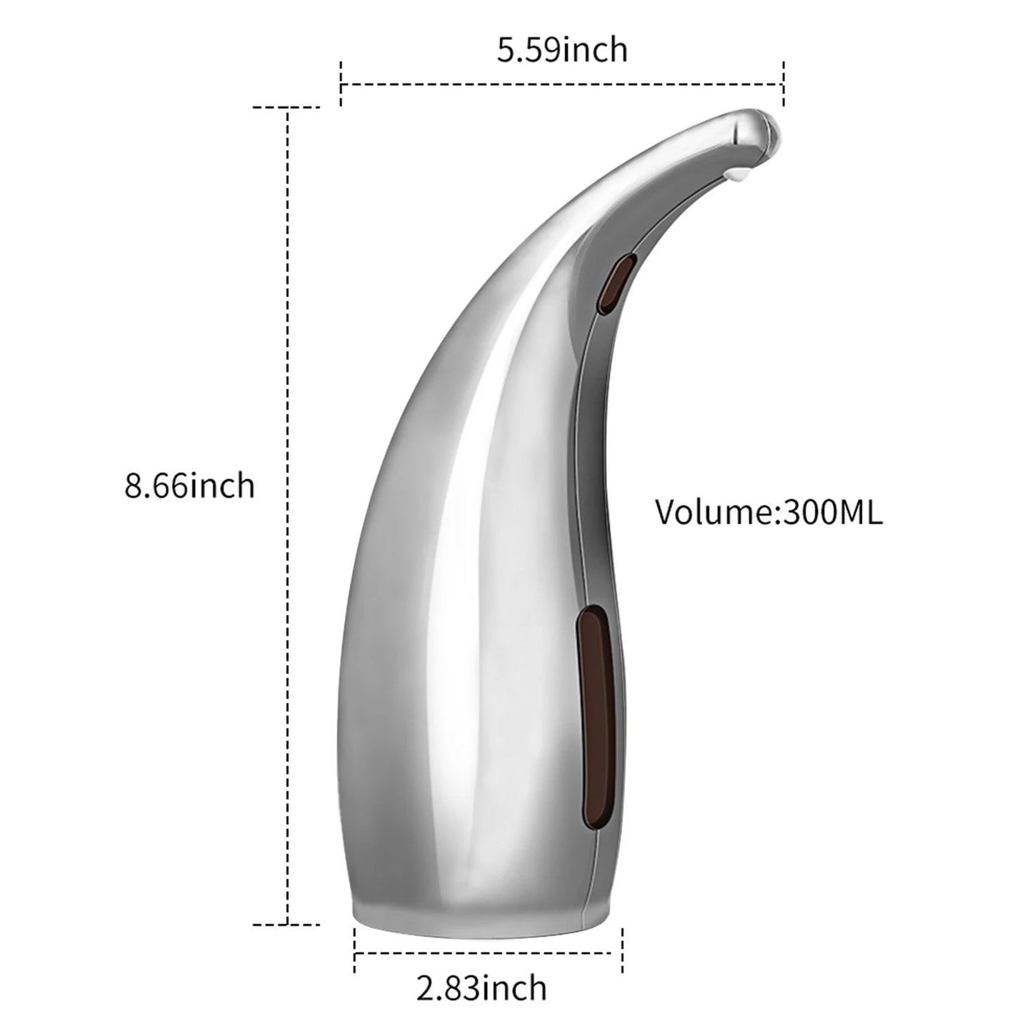 300mL Automatic Soap Dispenser Infrared Hand-free Touchless Soap Dispenser Dish Liquid Shampoo Chamber Auto Hand Soap Dispenser
