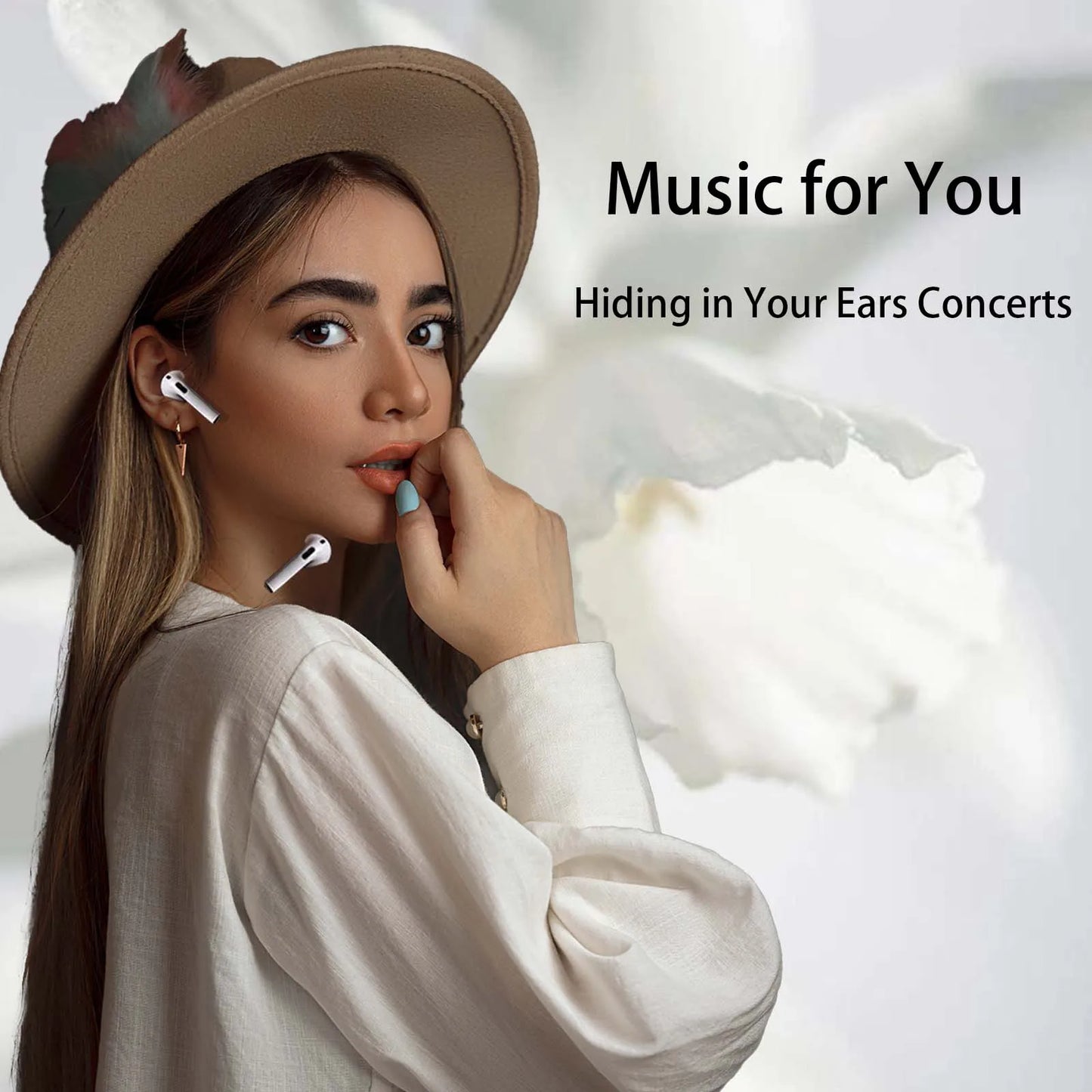 Pro Bluetooth Wireless Headphones, ANC pods with USB-C Charging, Up to 2x Active Noise Cancellation Bluetooth Headphones, Touch