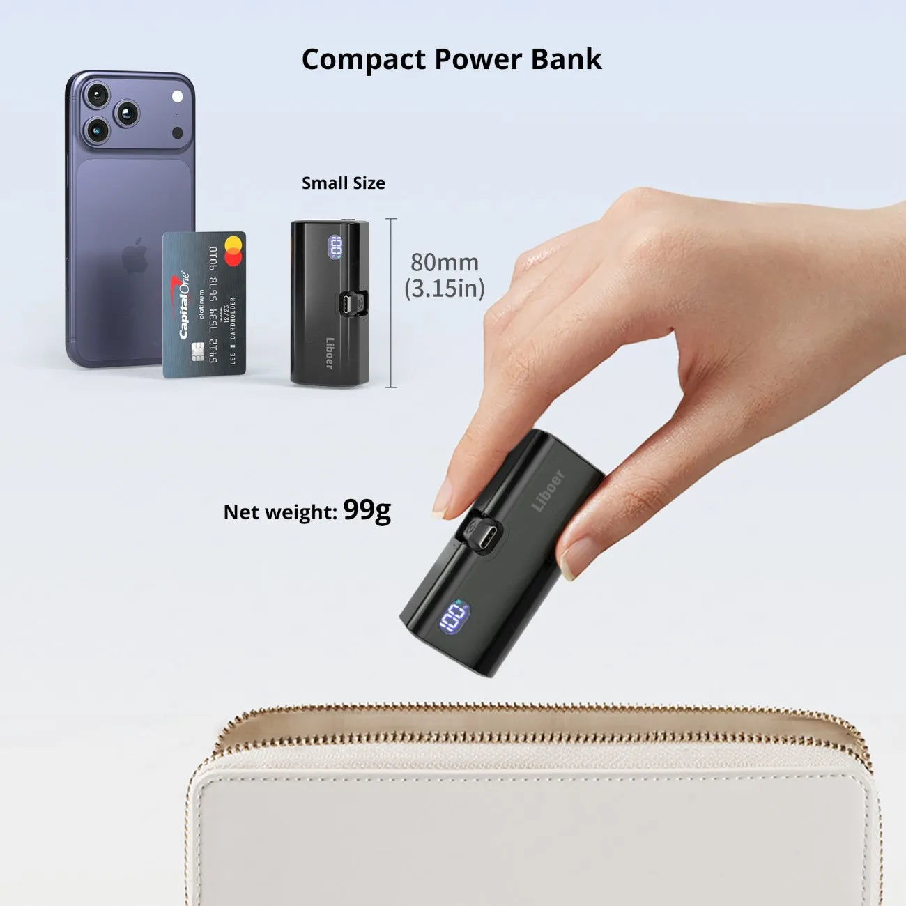 Portable Charger for Mobile Phone Fast Charging Mini Power Bank for Samsung Xiaomi OPPO Huawei iPhone