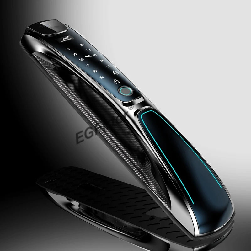 3D Face Recognition Cat Eye Fingerprint Wifi Smart Door Lock Password IC Card APP Control Key Backup Unlock For Home Apartment
