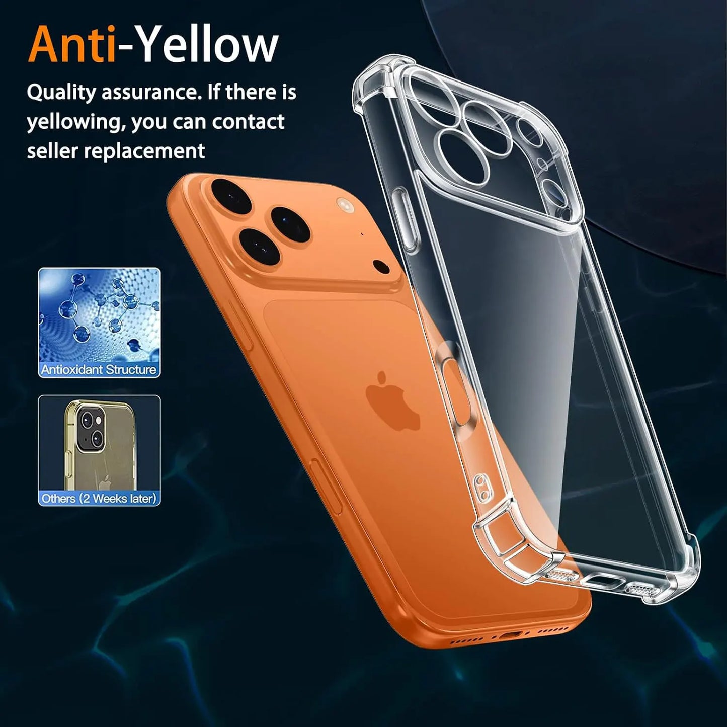 Shockproof Soft Corners Clear Phone Case For iPhone 17 Air 16 14 12 13 Mini 11 15 Pro Max XR XS X 7 8 Plus Protector Back Cover