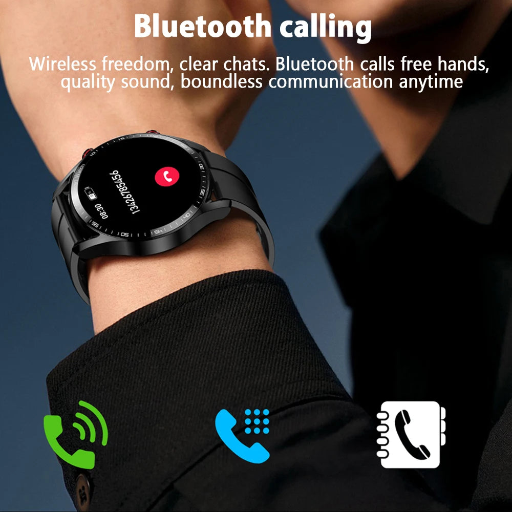 ChiBear New 1.53inch Bluetooth Call Smart Watch Men Multi-Sport Mode Heart Rate Health Monitoring Waterproof Business Smartwatch