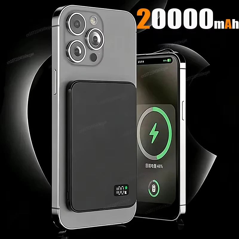 500000mAh Wireless Magnetic Power Bank Fast Charging PD22.5W External Battery Portable for Magsafe for iPhone17 Samsung Xiaomi
