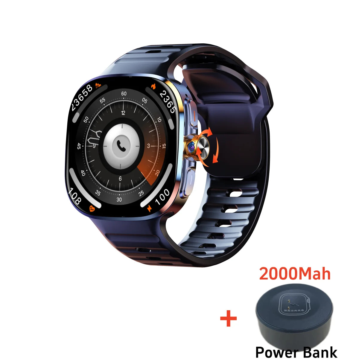 M99 Smartwatch 5G With 2.4inch Amoled Screen 900W Rotating Camera WIFI GPS Position Compass NFC Bluetooth Smart Watch Men Women
