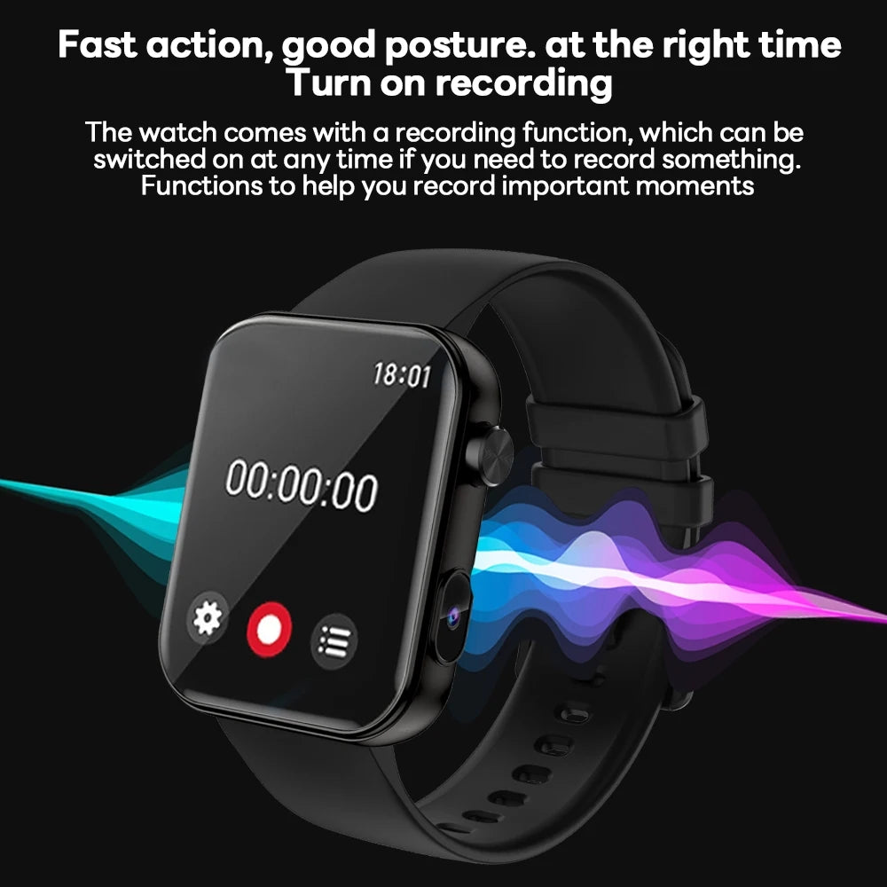 2025 New Camera Watches Bluetooth Call Video Player TWS Headset Music Watch Sports Smartwatch Women With HD Camera