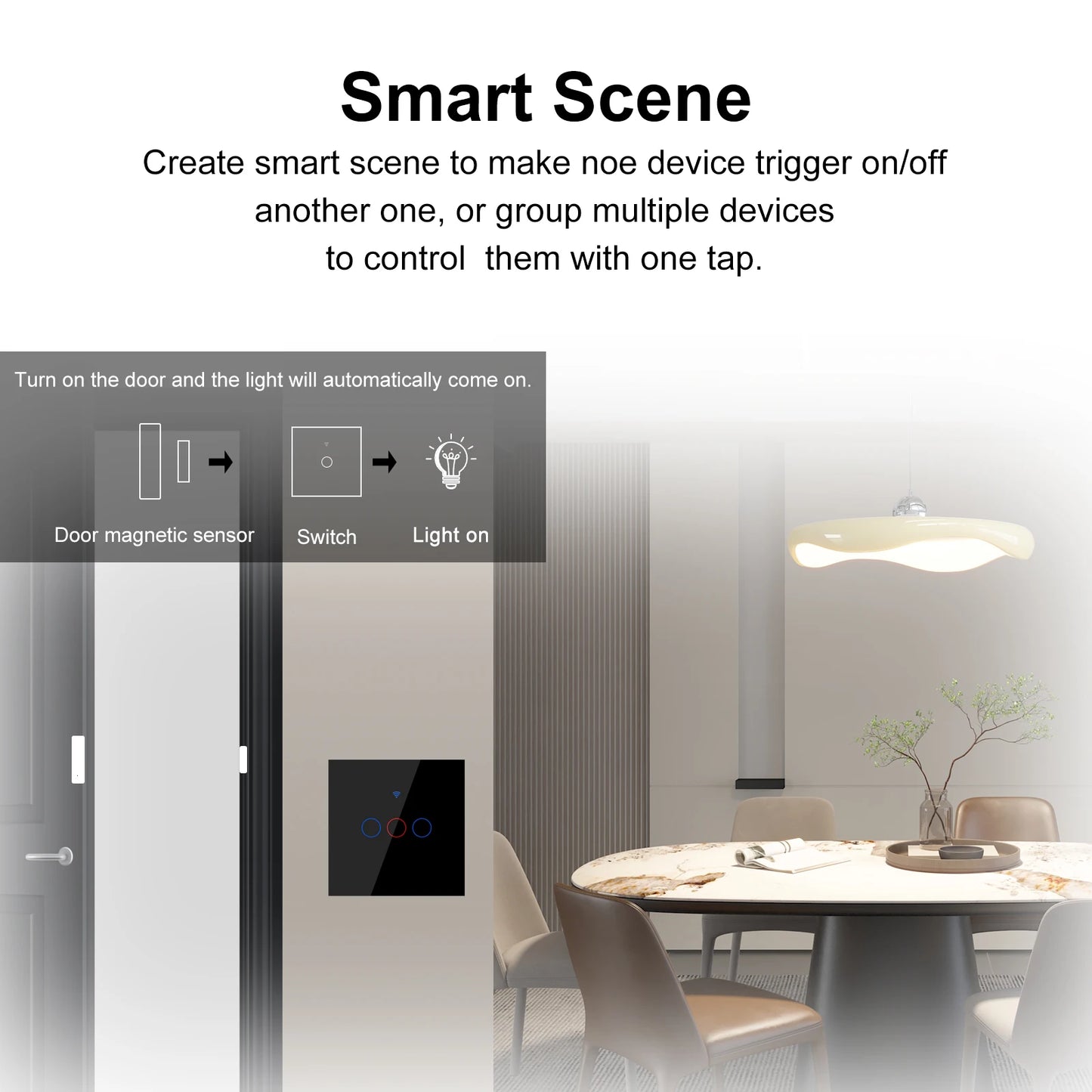 Tuya WiFi Touch Switch Light Wall Smart Switch for EU Smart Home Life Alexa Google Home 433RF WiFi Remote 1/2/3/4 Gang
