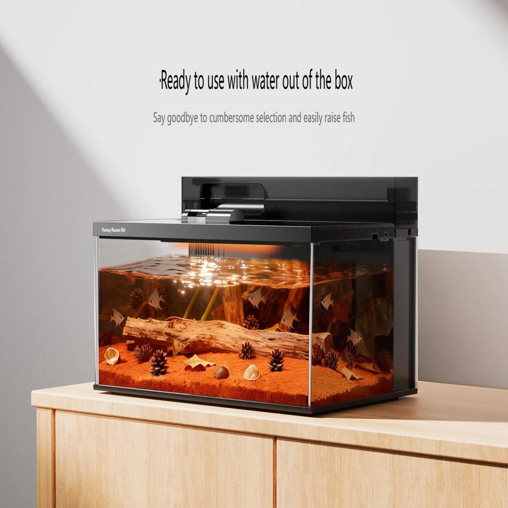 2026 Smart Desktop Fish Tank M1 Ultra 32L Remote Feeding Temperature Monitor Smart RGB Light System Aquarium Tank For MiHome APP