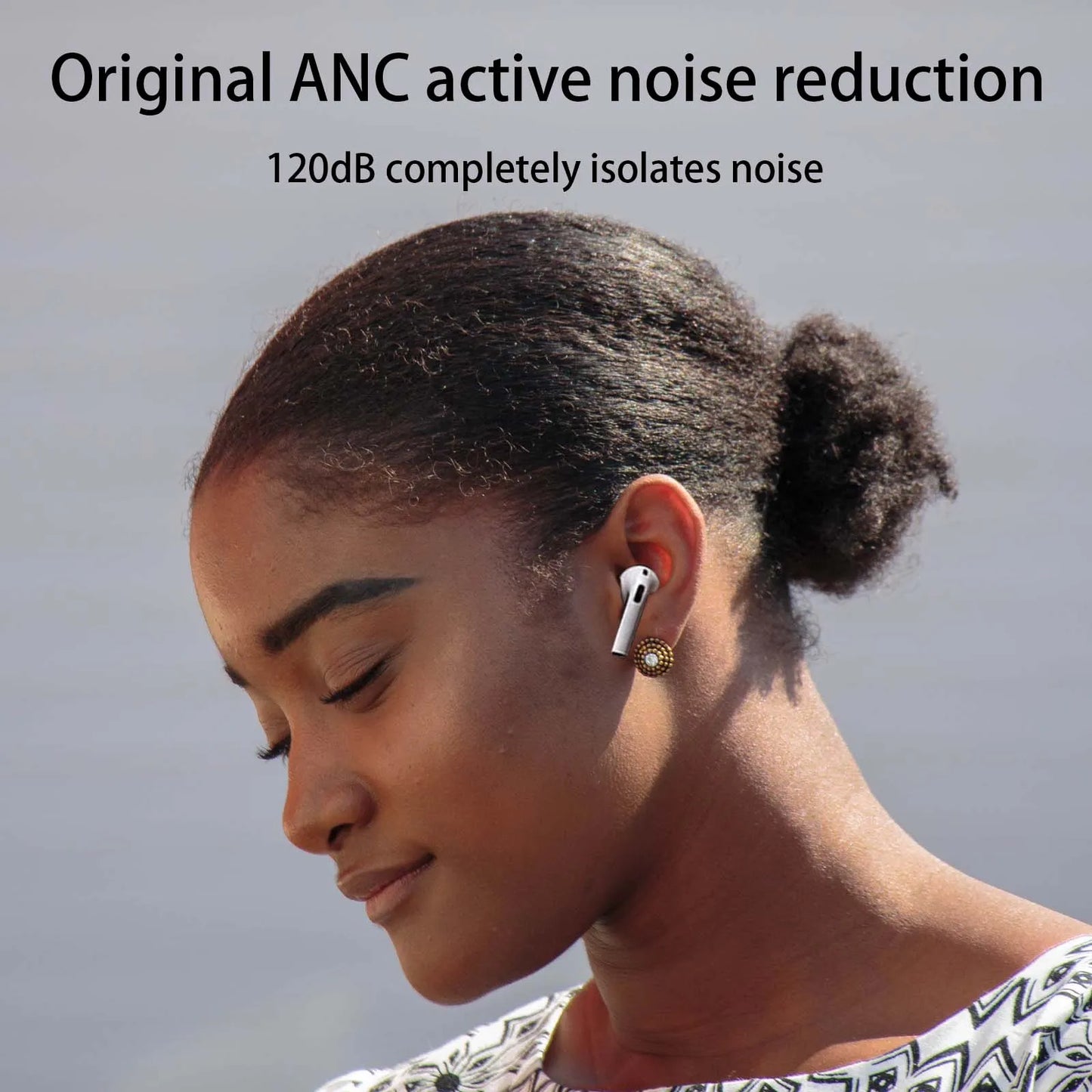 Pro Bluetooth Wireless Headphones, ANC pods with USB-C Charging, Up to 2x Active Noise Cancellation Bluetooth Headphones, Touch