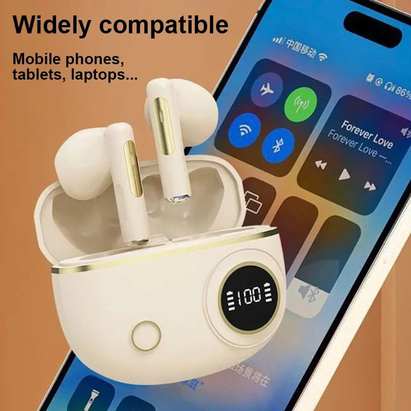 Newest Bluetooth Earphone Wireless Headphone ENC Noise Cancelling Earbuds TWS Pro5 HiFi Stereo Headset For Xiaomi Air iPad