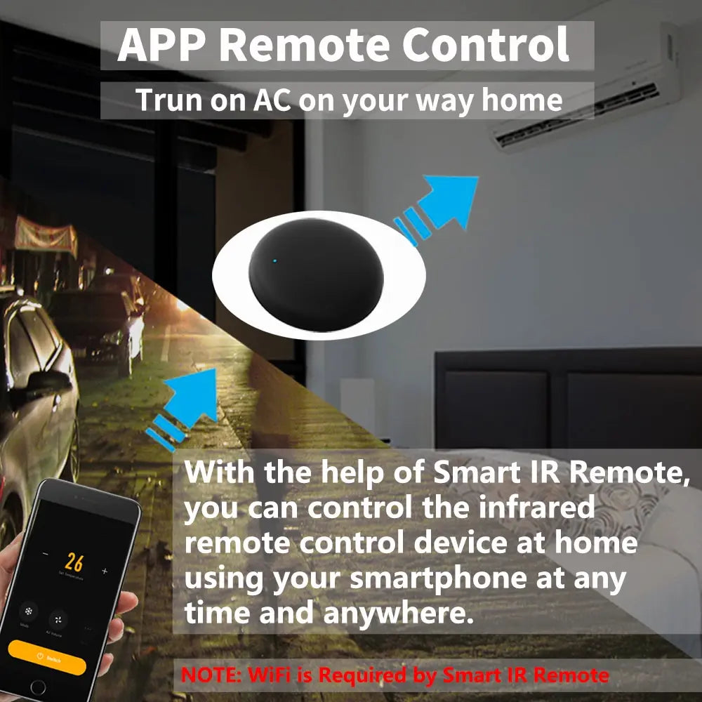 Tuya WiFi Smart Remote Control Universal IR Remote Controller TV Air Conditioner Remote Control Smart Life For Alexa Google Home