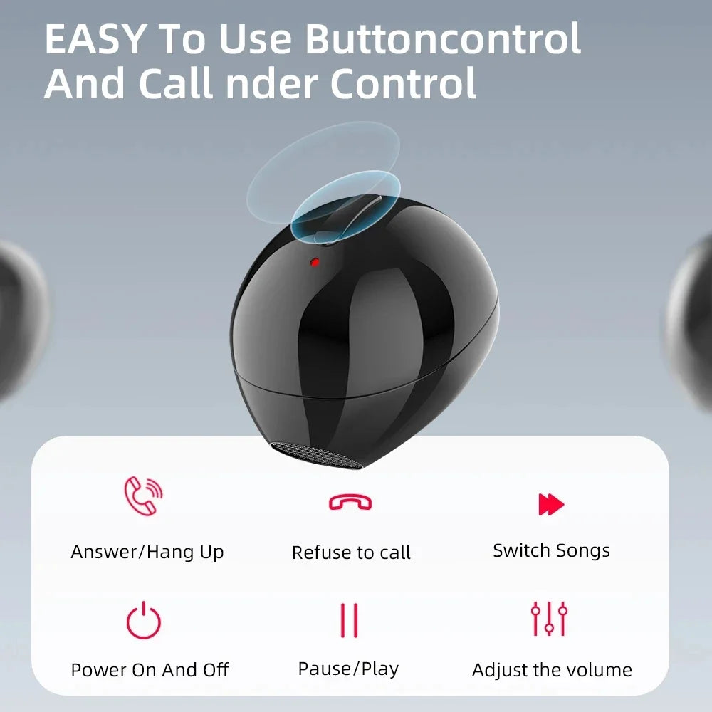 HaaYot New Super Mini Bluetooth Headset Invisible Earbuds Wireless Headphones TWS Buds Earphones for Office Sports Travel Music