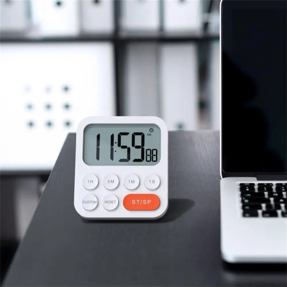 LCD Digital Timer Countdown Stopwatch Home Kitchen Cooking Clock Time Timer for Baking Stopwatch Shower Fitness Classroom Study