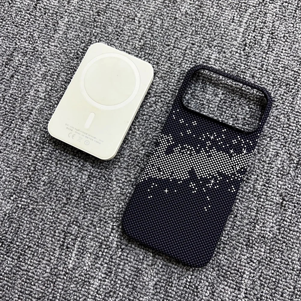 Ultra Slim Rugged Carbon Fibre Magnetic Case For iPhone 17 Air 16 15 14 13 12 Pro Max Plus Frameless Thin for Magsafe PC Cover